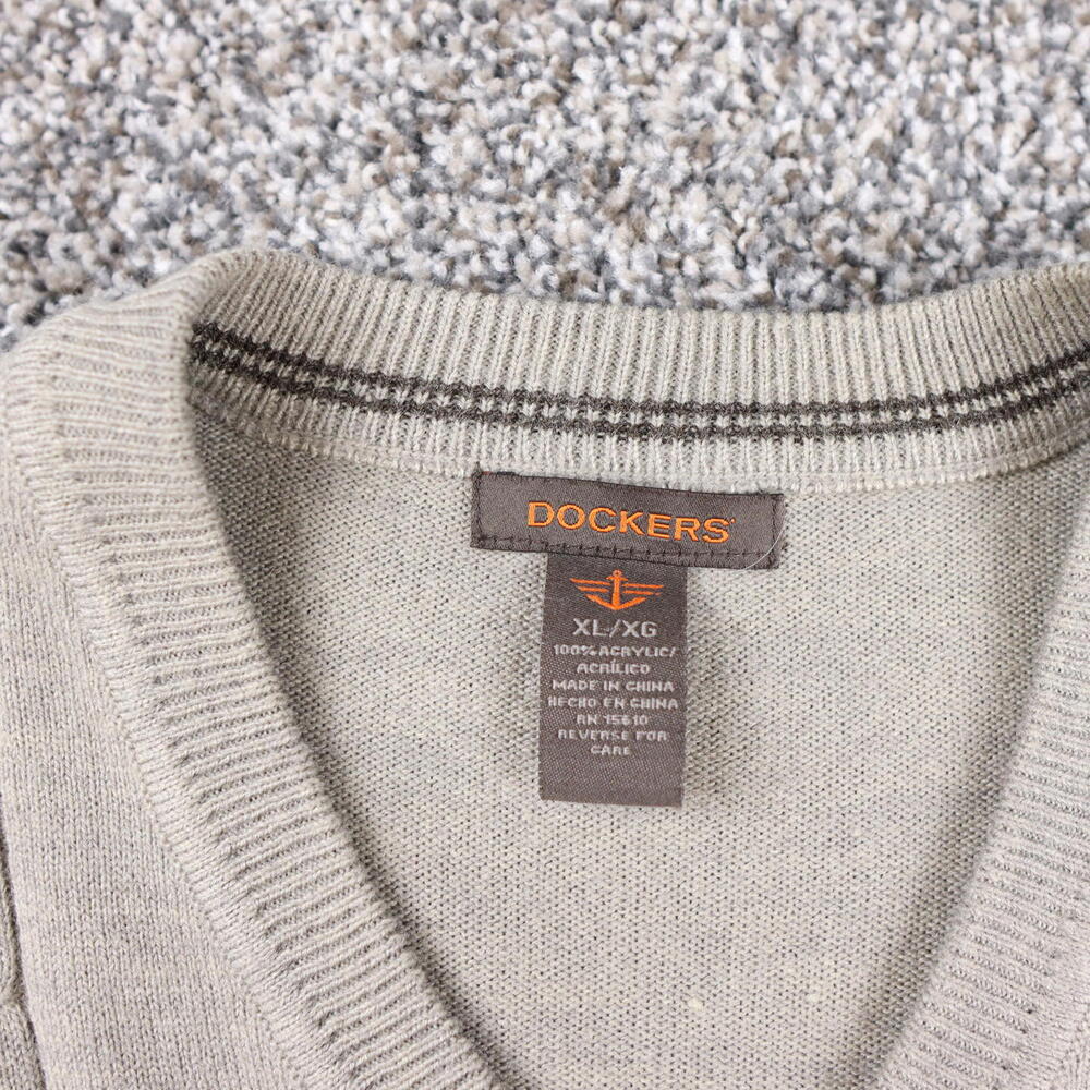 Men's Dockers Sweater Vest Mens XL Brown Argyle Sleeveless - Picture 3 of 6